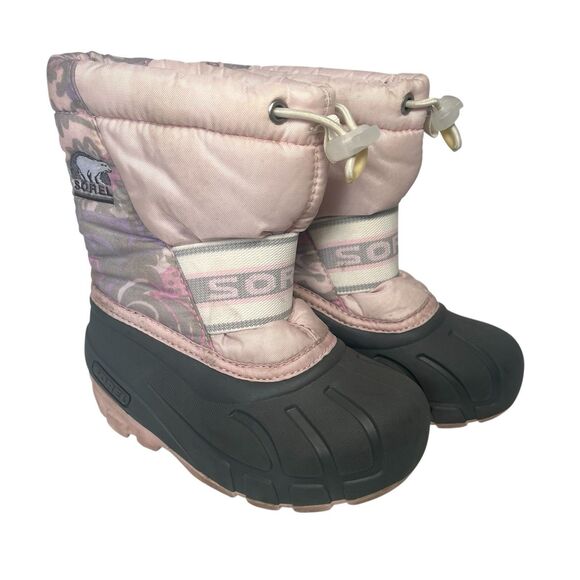 Sorel Snow Commander Winter Boots Insulated Pink Toddler Girls 9 - Picture 1 of 6